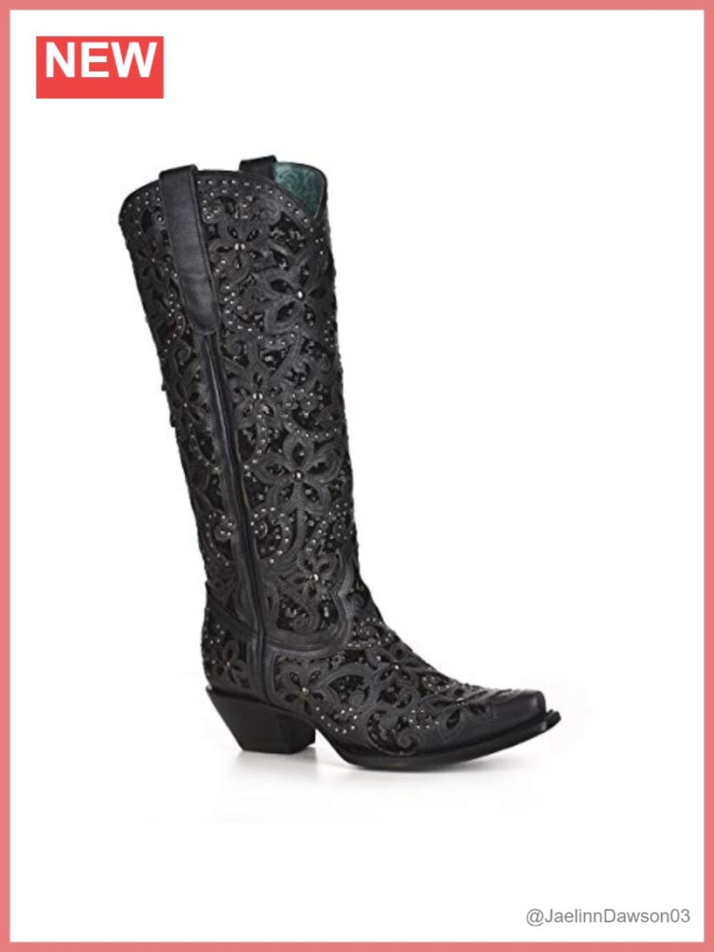 Handcrafted Western Boots Snip Toe Tall Cowboy Leather Crystals